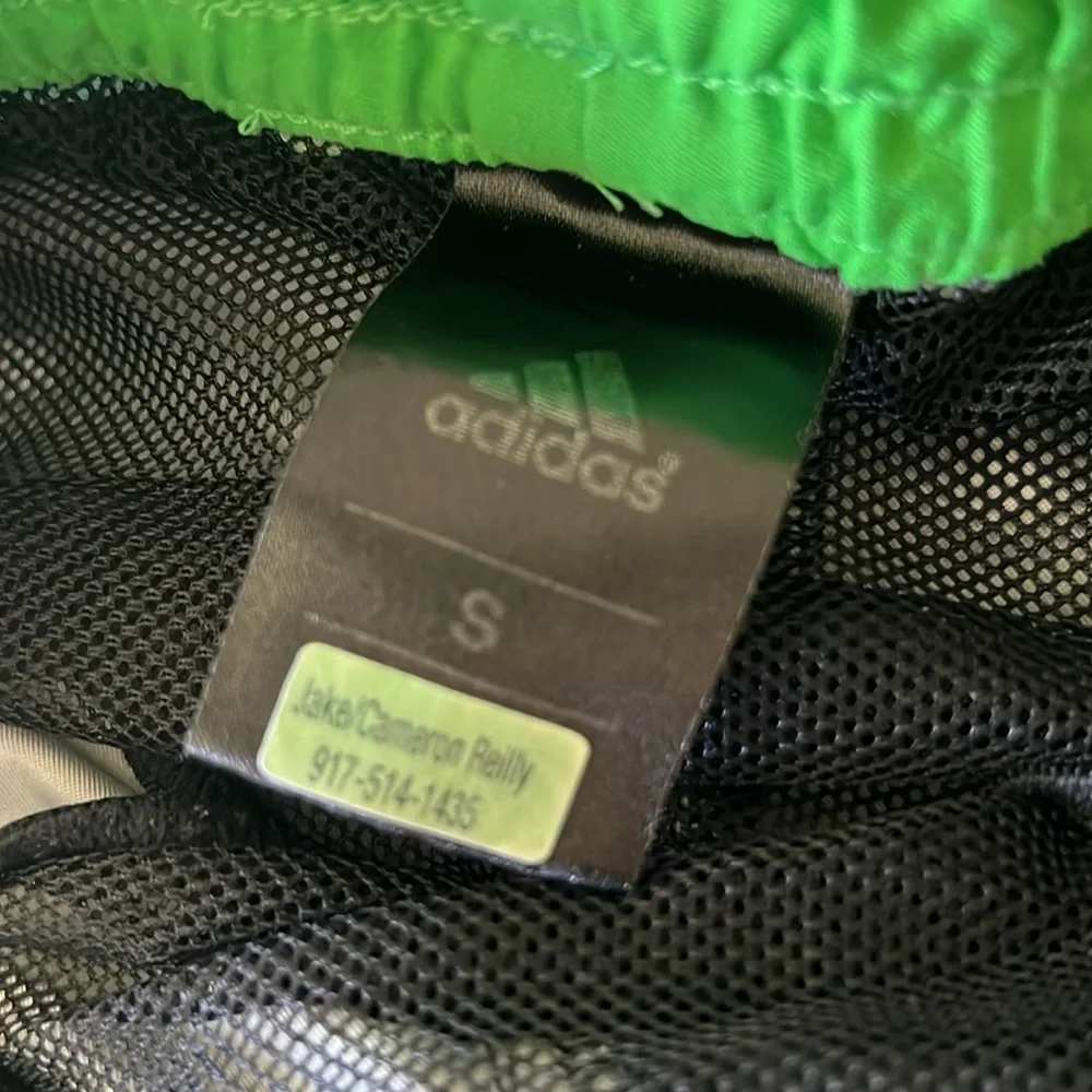 Adidas Black Lime Green Blue Swim Shorts Trunks | Small